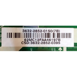 MAIN FUENTE (COMBO) PARA TV VIZIO / NUMERO DE PARTE 3632-2852-0150 / 0171-2271-5647 / 3632-2852-0395 / PANEL HV320WX2-206 / MODELO D32H-C0 LAUFTBAR